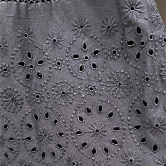 Maeve eyelet Navy Blue Embroidered culottes size S - Picture 2 of 6